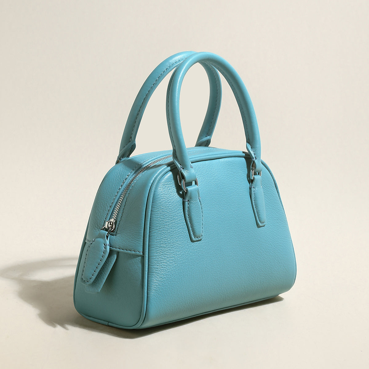 Simple Leather Bowling Bag Cilela