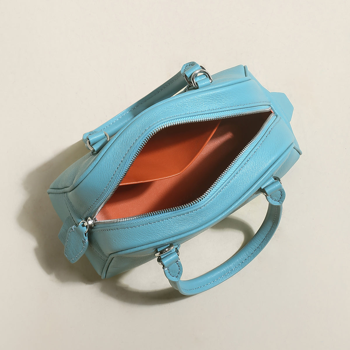 Simple Leather Bowling Bag Cilela