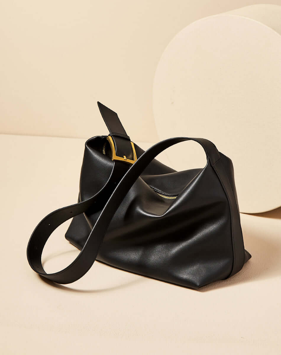 Sleek Retro Leather Tote Bag Nalandu