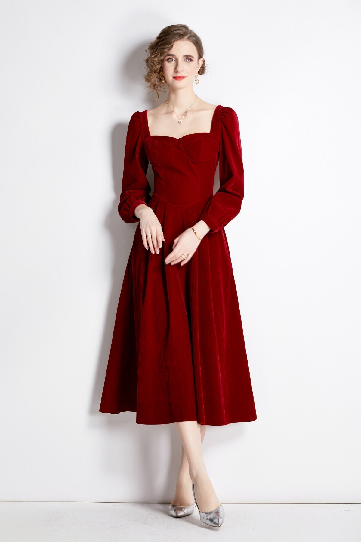 Vintage Velvet Sweetheart Dress DZA