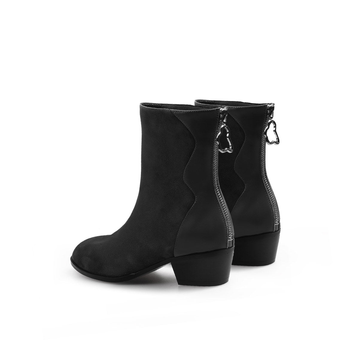 Suede Block Heel Boots Jady Rose