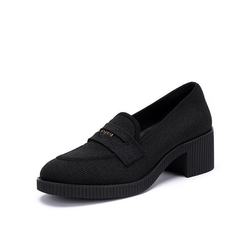 Block Heel Slip-On Loafers MALOVE MZ