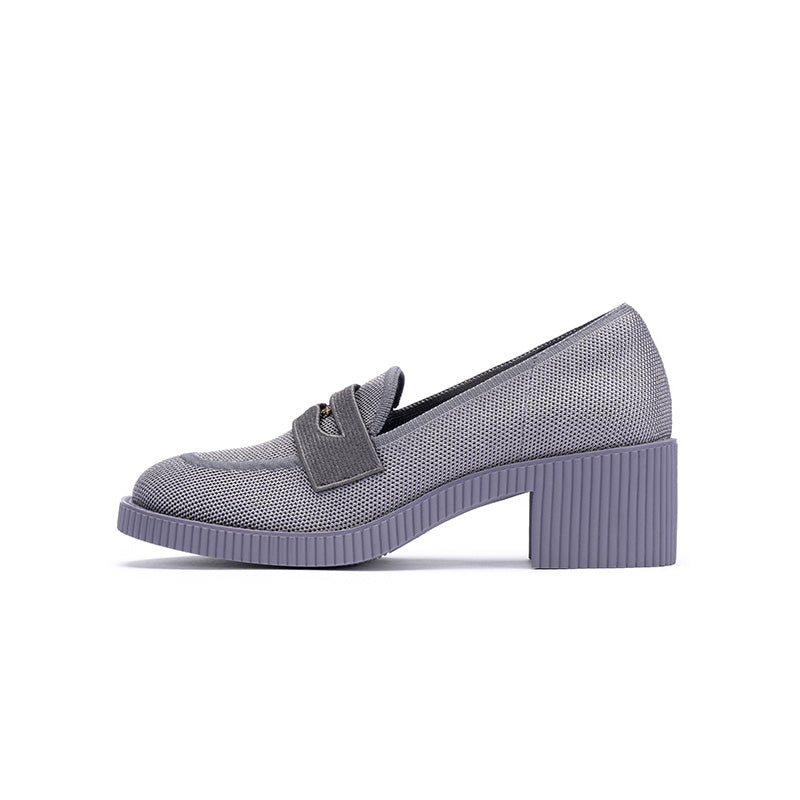 Block Heel Slip-On Loafers MALOVE MZ