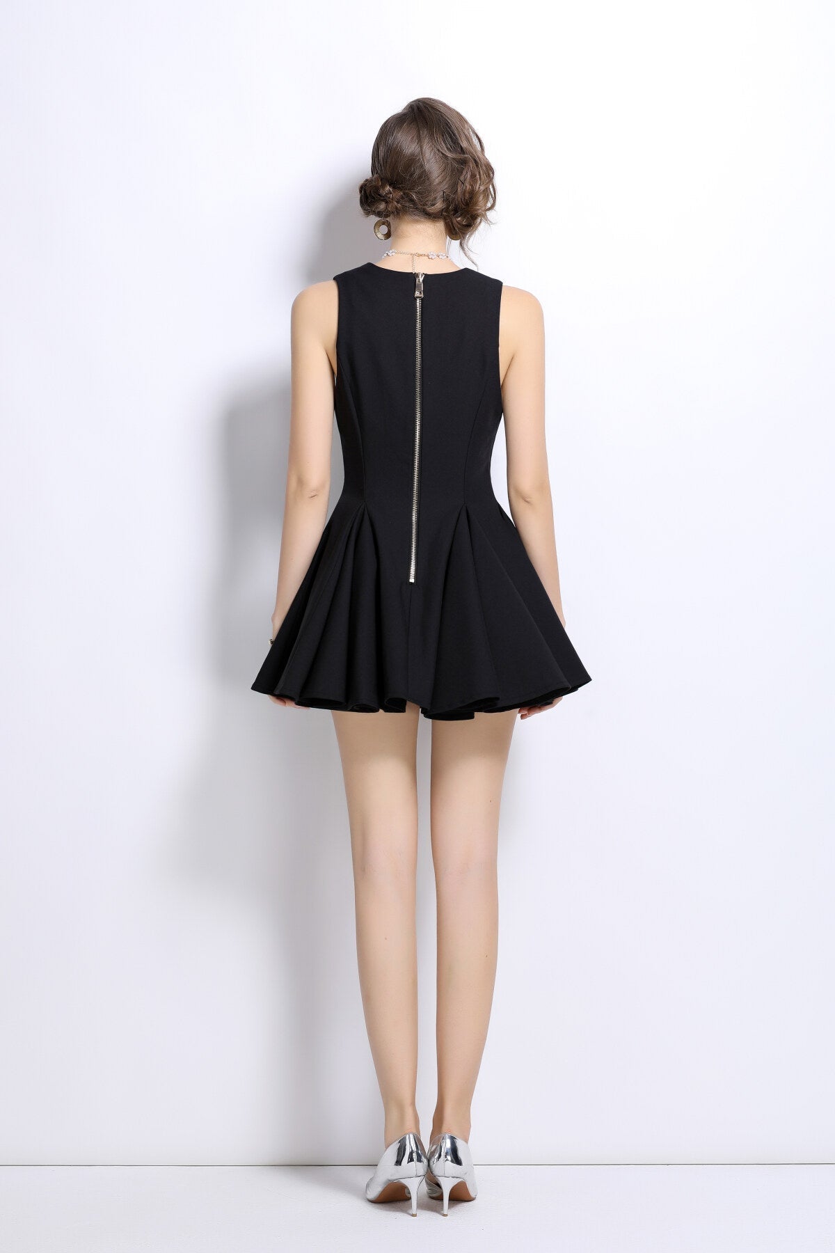 Double Breasted Pleated Mini Dress DZA