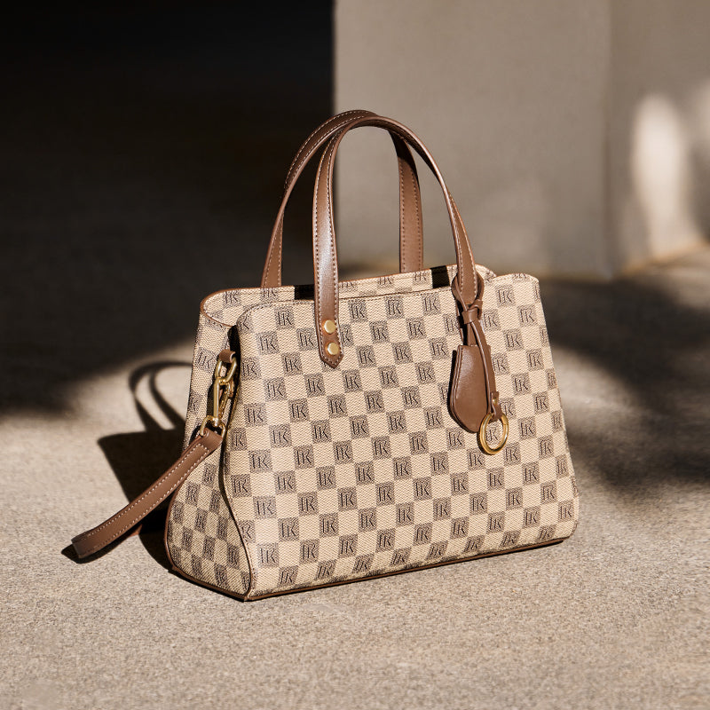 Vintage Checkered Shoulder Bag Nalandu