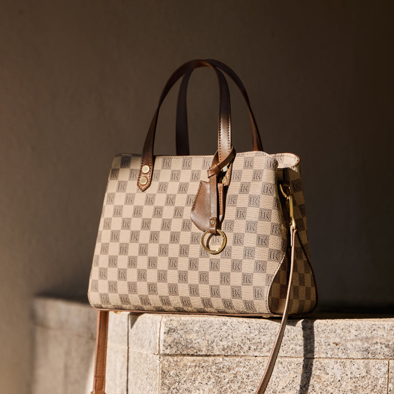 Vintage Checkered Shoulder Bag Nalandu