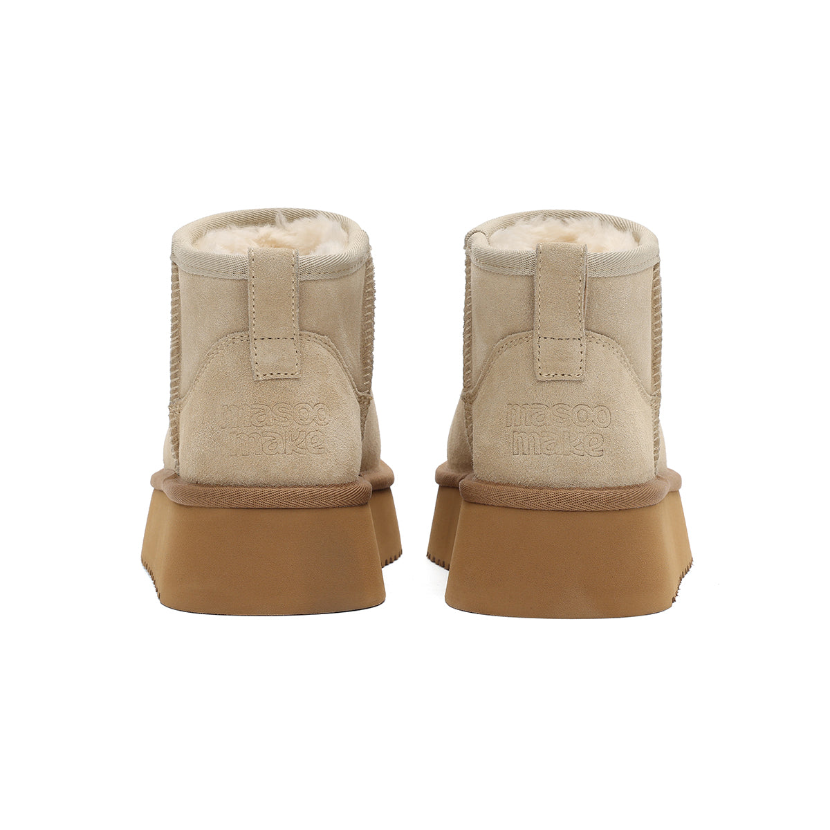 Fleece-Lined Ankle Snow Boots Masoomake