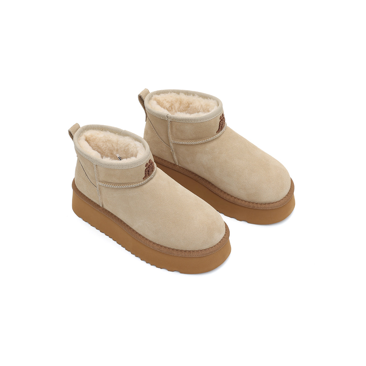 Fleece-Lined Ankle Snow Boots Masoomake
