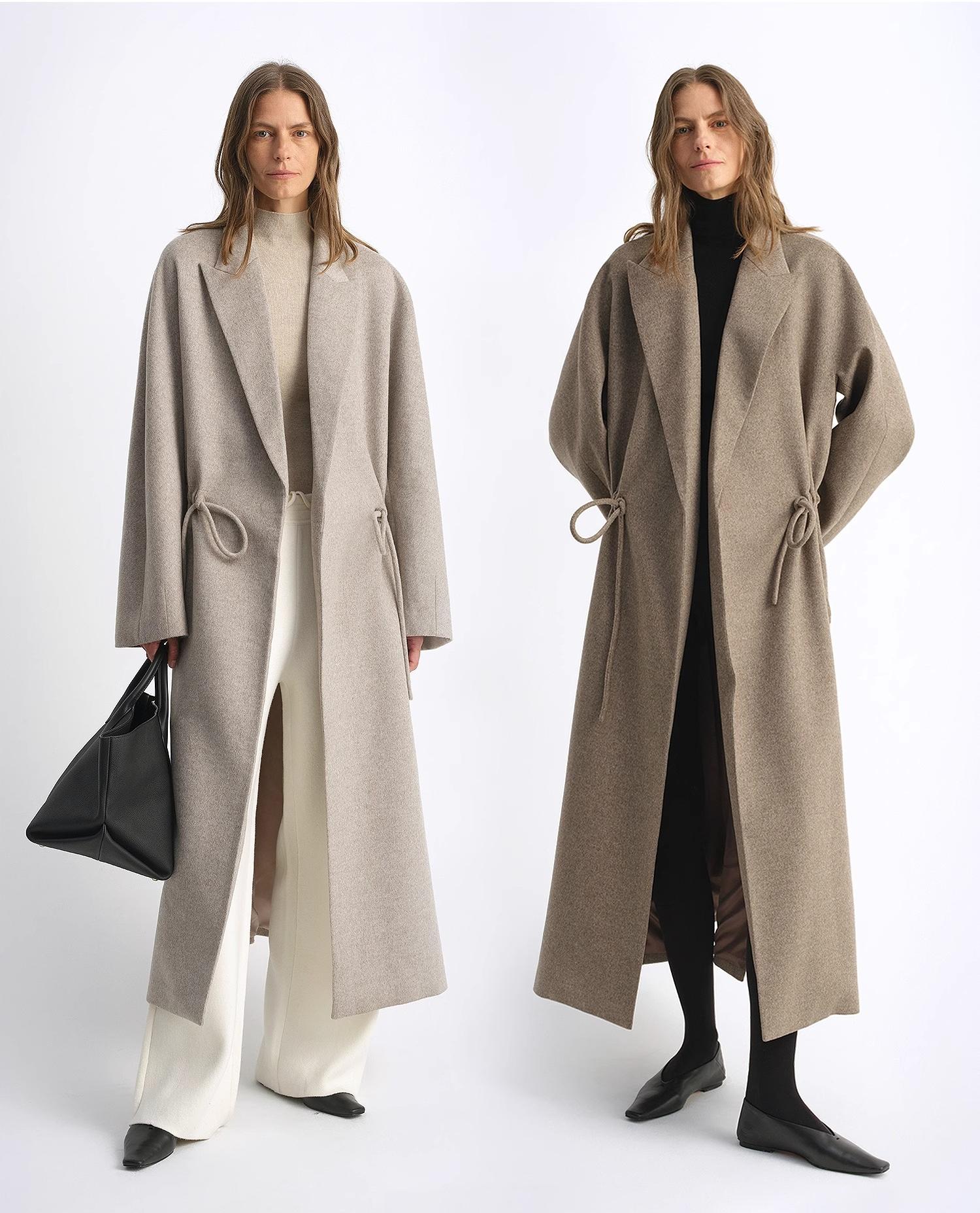 Desert Heart Wool Mid-Length Coat Firelady Fur