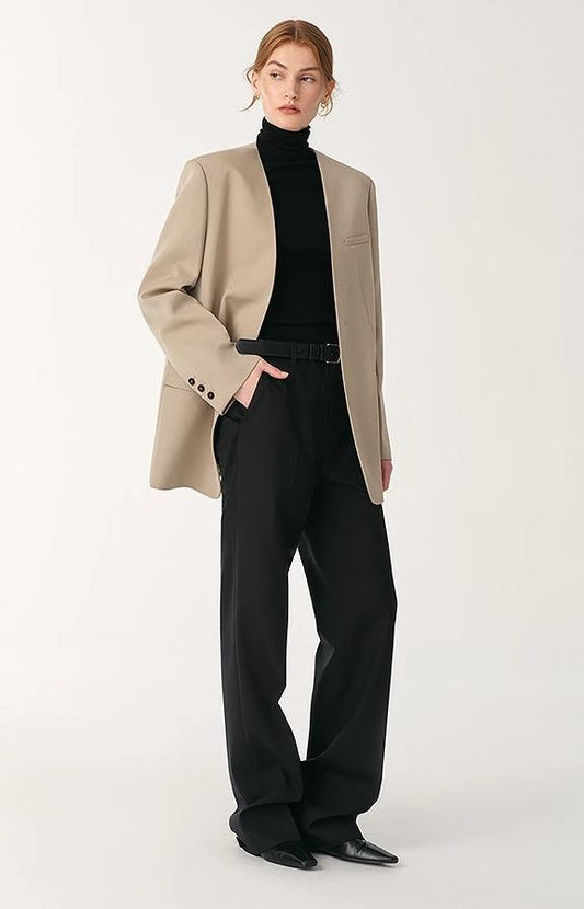 Australian Merino Wool Collarless Suit Firelady Fur