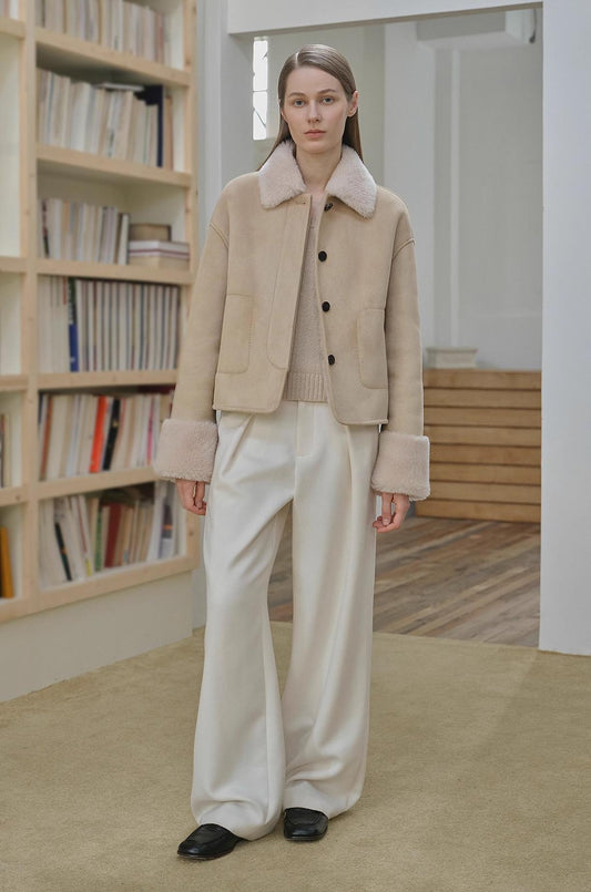 Slightly Sweet Latte Shearling Jacket Firelady Fur