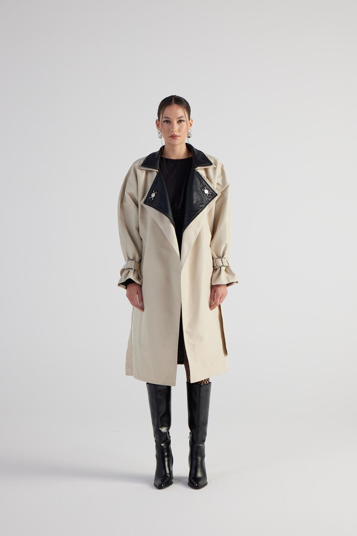 Cloak Beige Maxi Trench Coat Buy Me Fur Ltd