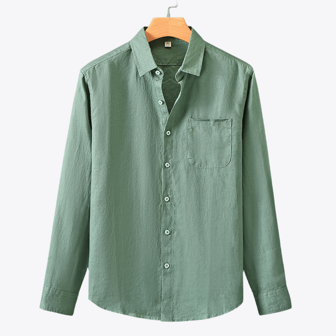 100% Linen Button Up - Giovanni Battaglia