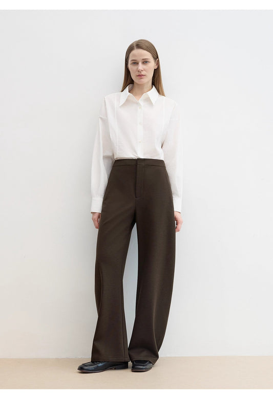 Nostalgic Stroll Wool Blend High-Waist Pants Firelady Fur