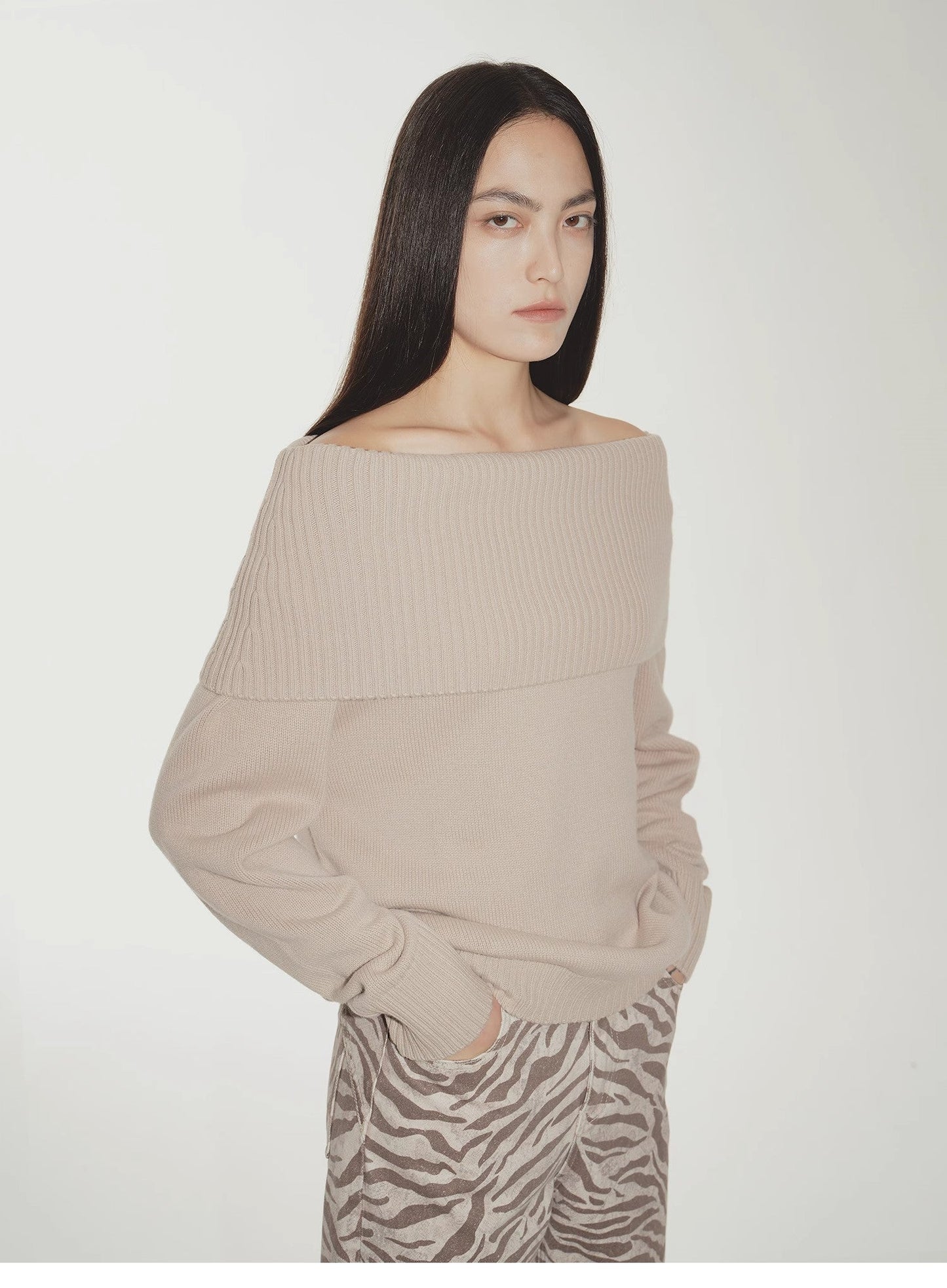 Warm Formula Off-Shoulder Merino Sweater Firelady Fur