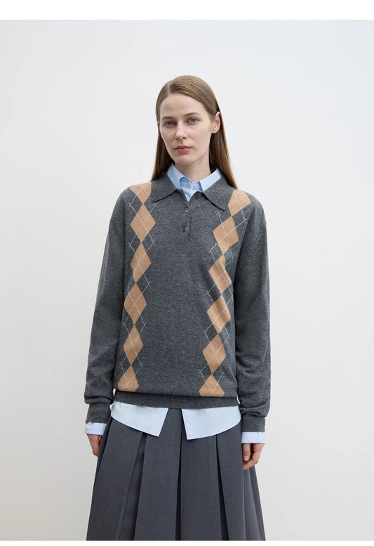 Vintage Wool Preppy Polo Sweater Firelady Fur