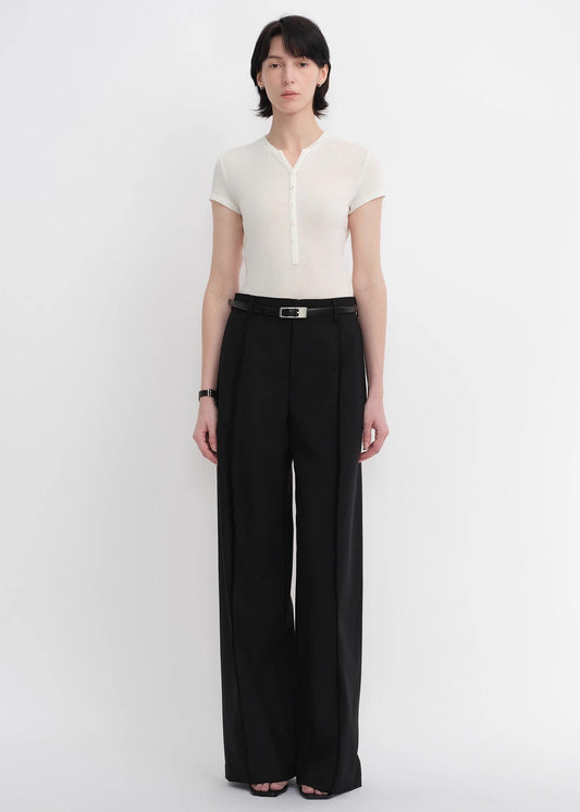 Wool Wide-Leg Pants Firelady Fur
