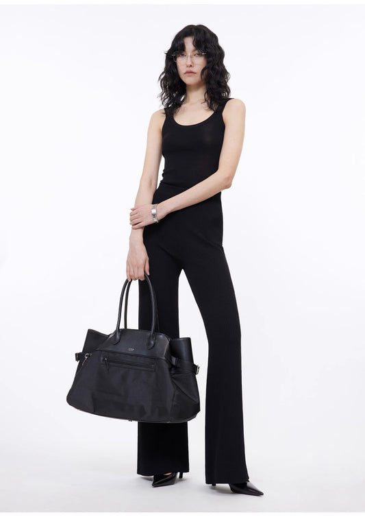 Knitted Bootcut Casual Trousers Firelady Fur