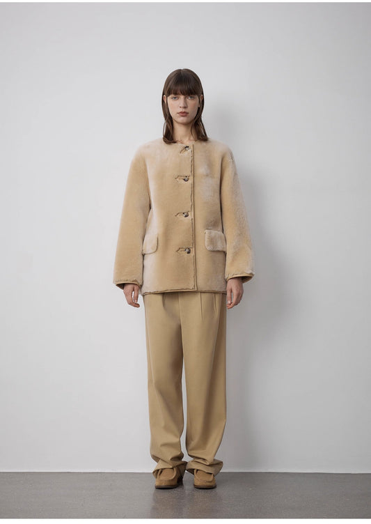 Merino Sheepskin Jacket 'Retro Time' Firelady Fur