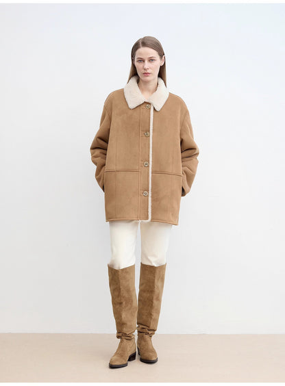 Reversible Sheepskin-Look Jacket “Vintage Manor” Firelady Fur