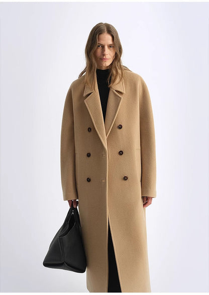 'Lonely Sandbank' Wool & Cashmere Coat Firelady Fur