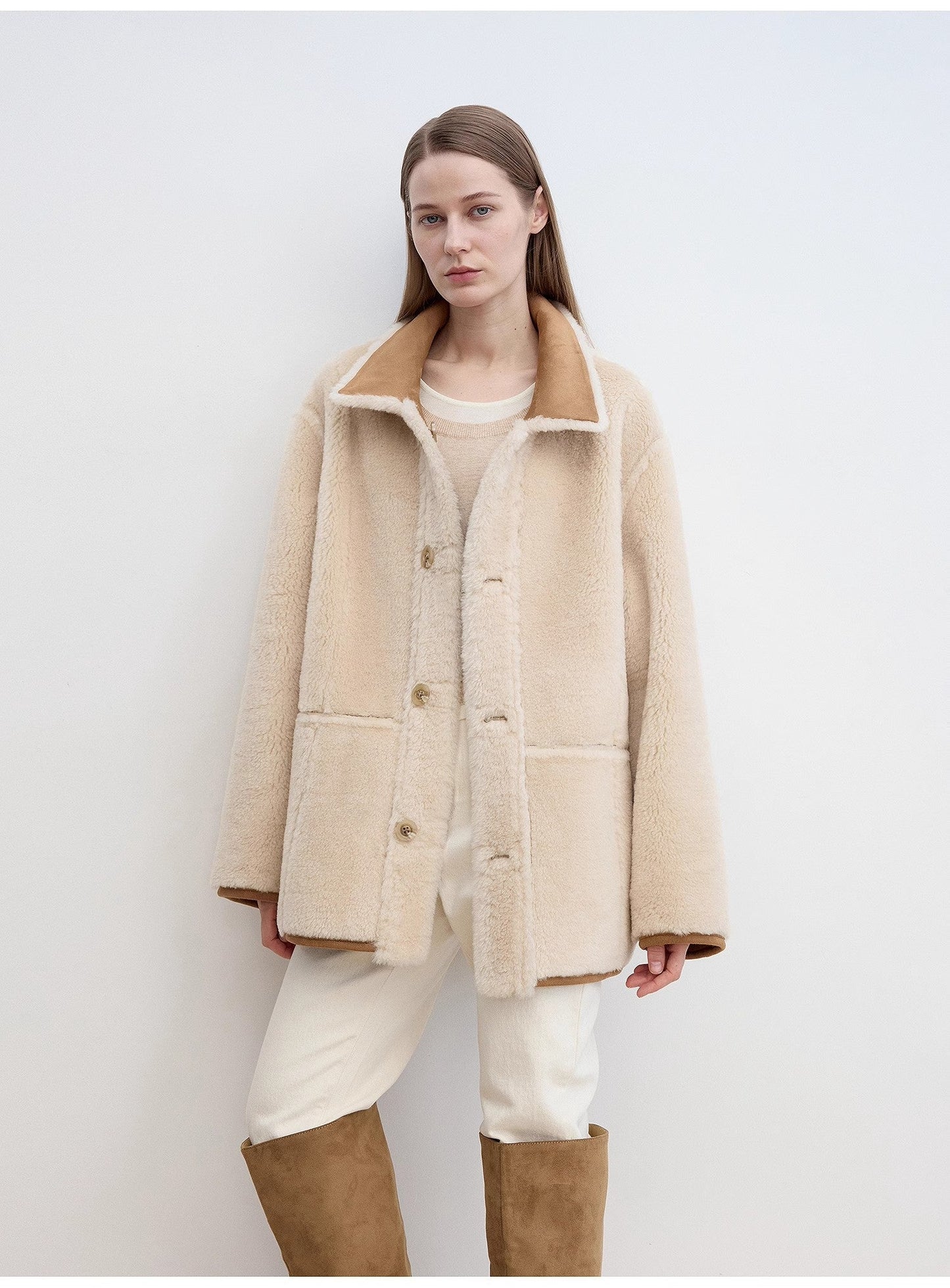 Reversible Sheepskin-Look Jacket “Vintage Manor” Firelady Fur