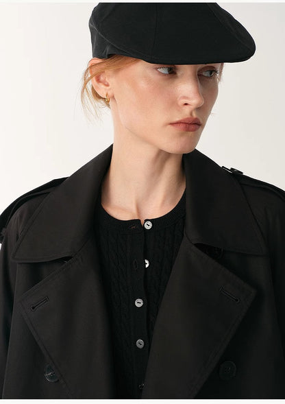 Night Messenger Waterproof Short Trench Coat Firelady Fur