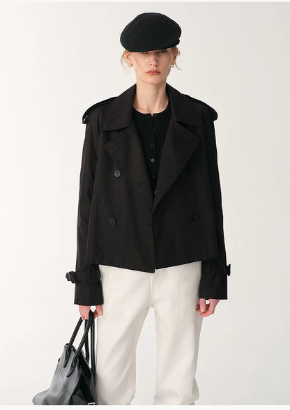 Night Messenger Waterproof Short Trench Coat Firelady Fur