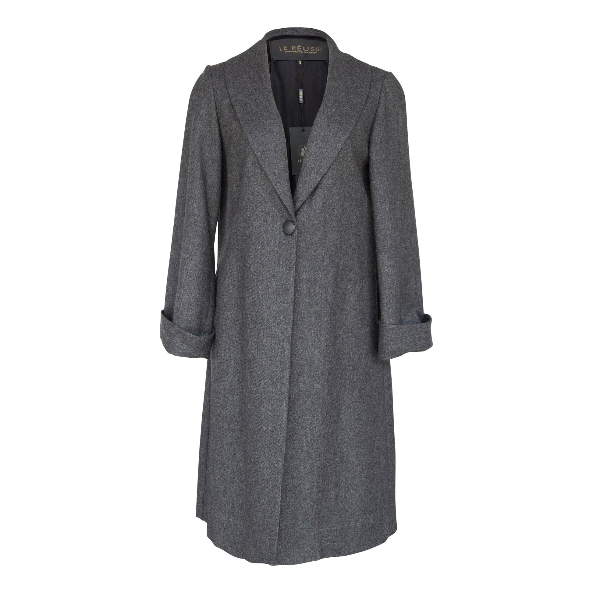Worsted Flannel Long Trench Coat Le Réussi