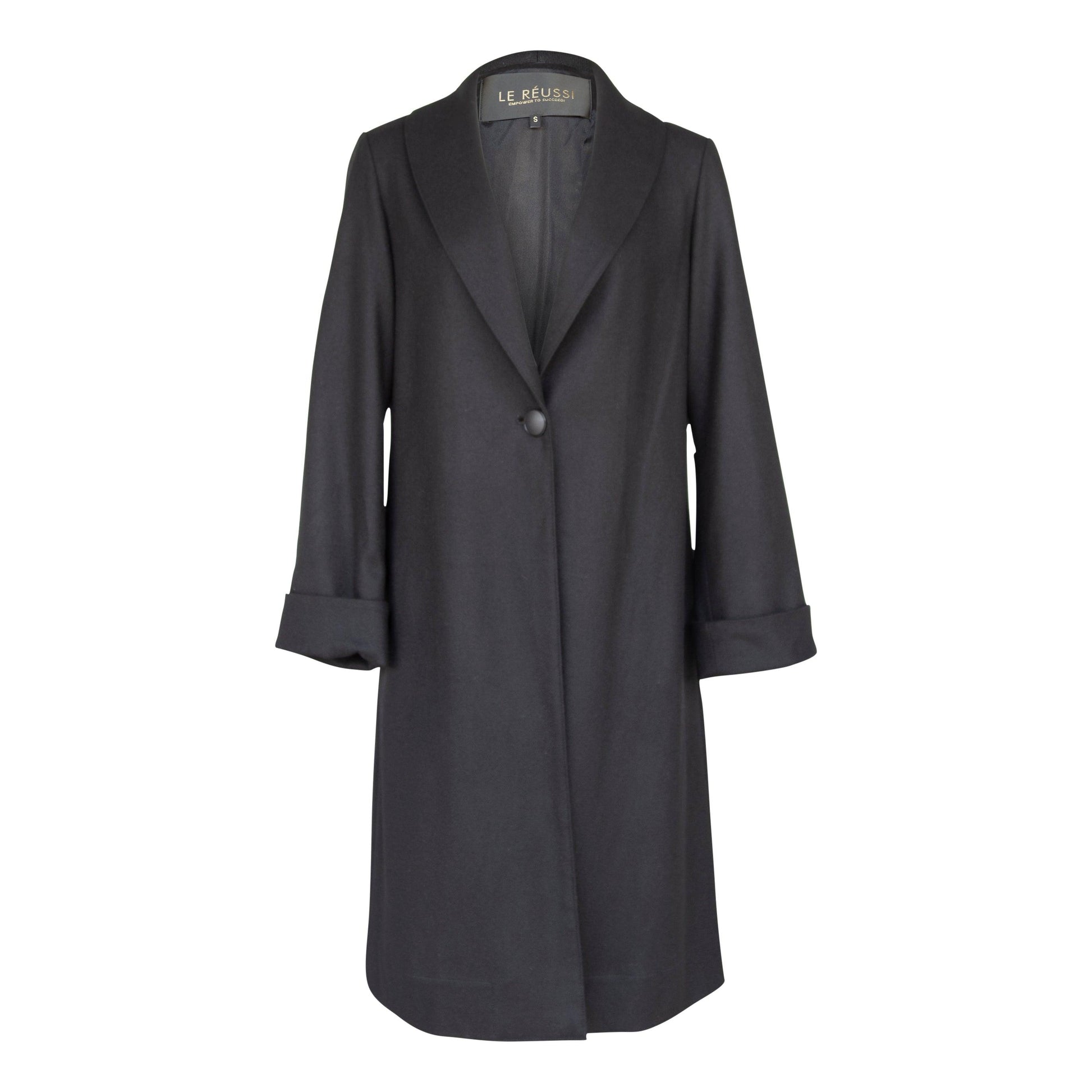 Worsted Flannel Long Trench Coat Le Réussi