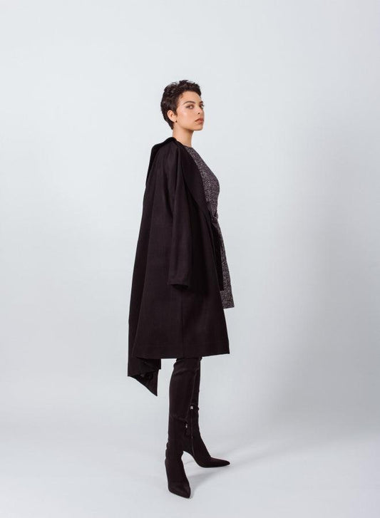 Worsted Flannel Long Trench Coat Le Réussi