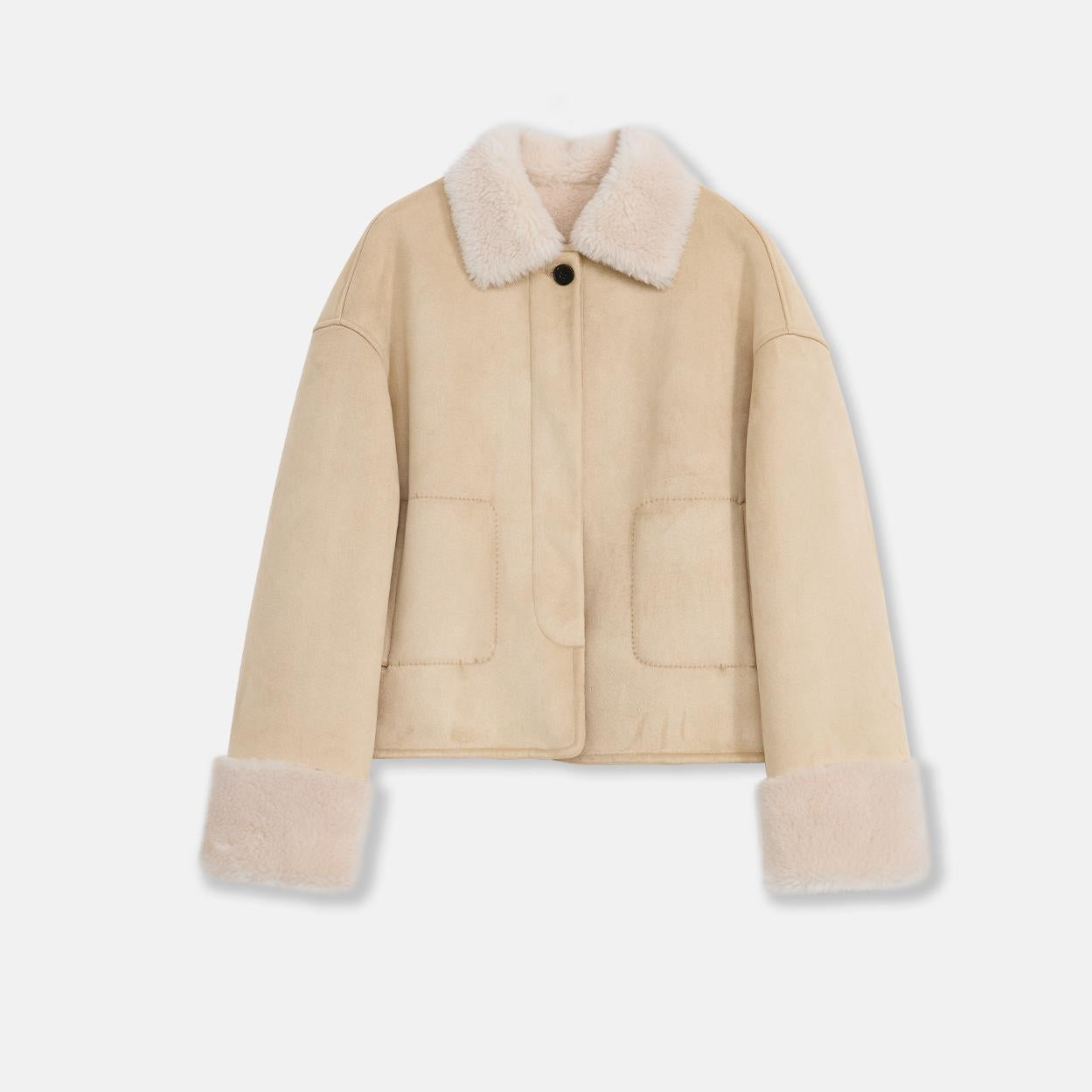 Slightly Sweet Latte Shearling Jacket Firelady Fur