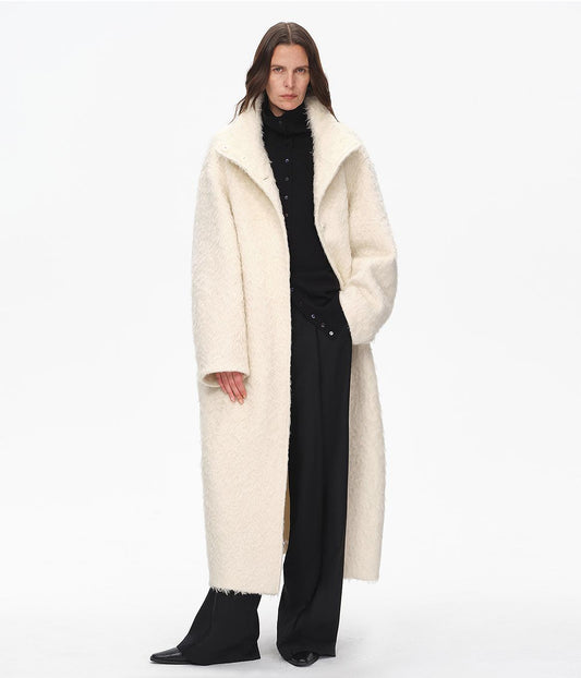 Song of Snowland Mohair Wool Coat Firelady Fur
