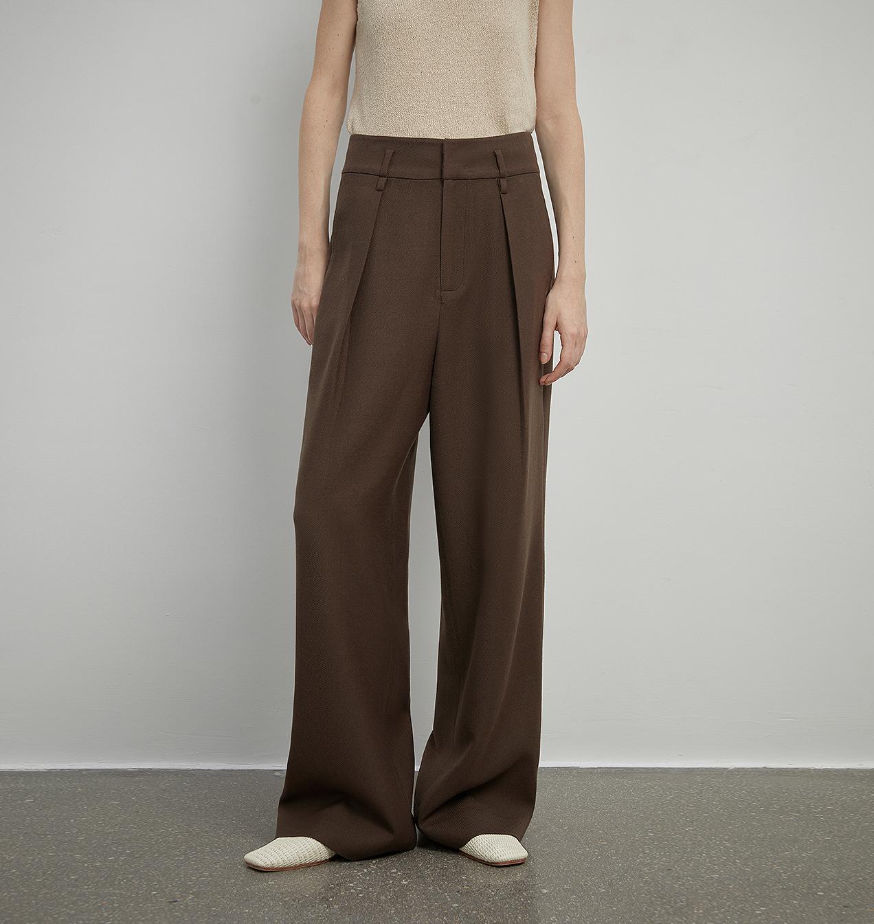 White Wide-Leg Floor-Length Pants Firelady Fur
