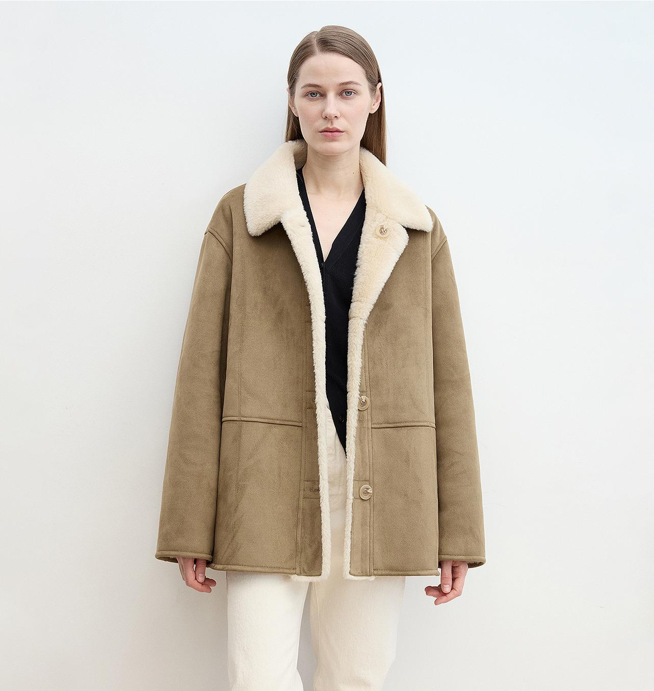 Reversible Sheepskin-Look Jacket “Vintage Manor” Firelady Fur
