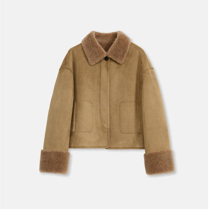 Slightly Sweet Latte Shearling Jacket Firelady Fur