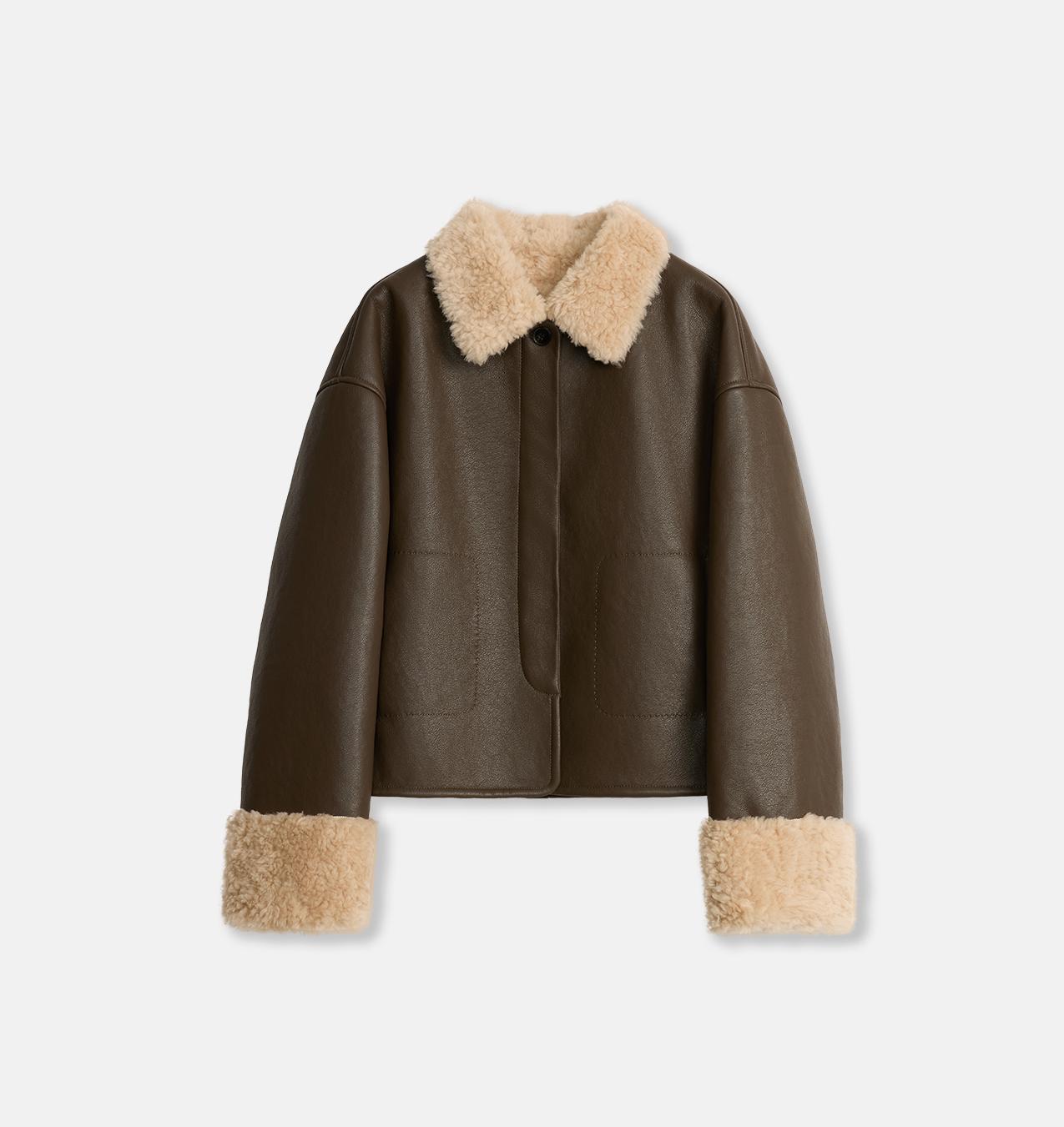 Slightly Sweet Latte Shearling Jacket Firelady Fur