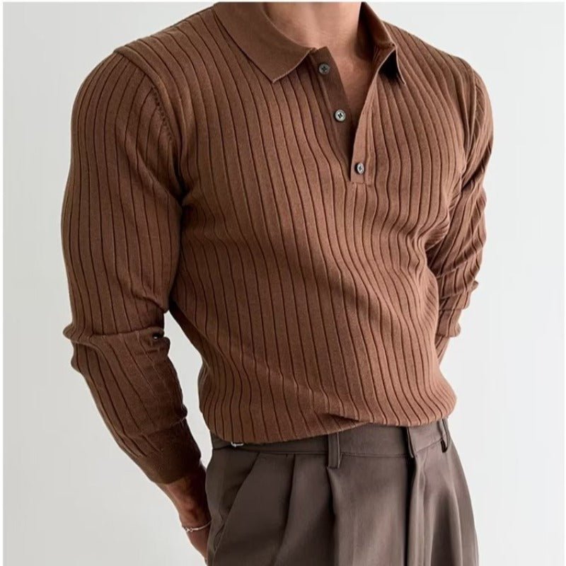 Autumn Lapel Polo Sweater - Giovanni Battaglia