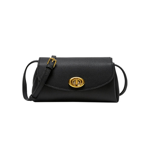 Baguette Twist Lock Leather Shoulder Bag Nalandu