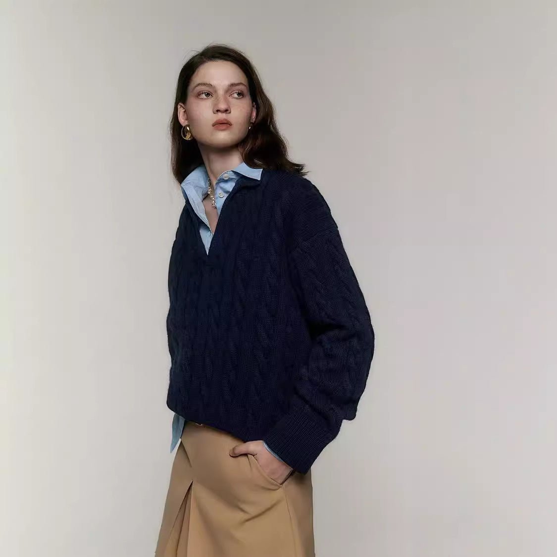 Baumwoll Polo Sweater - Giovanni Battaglia