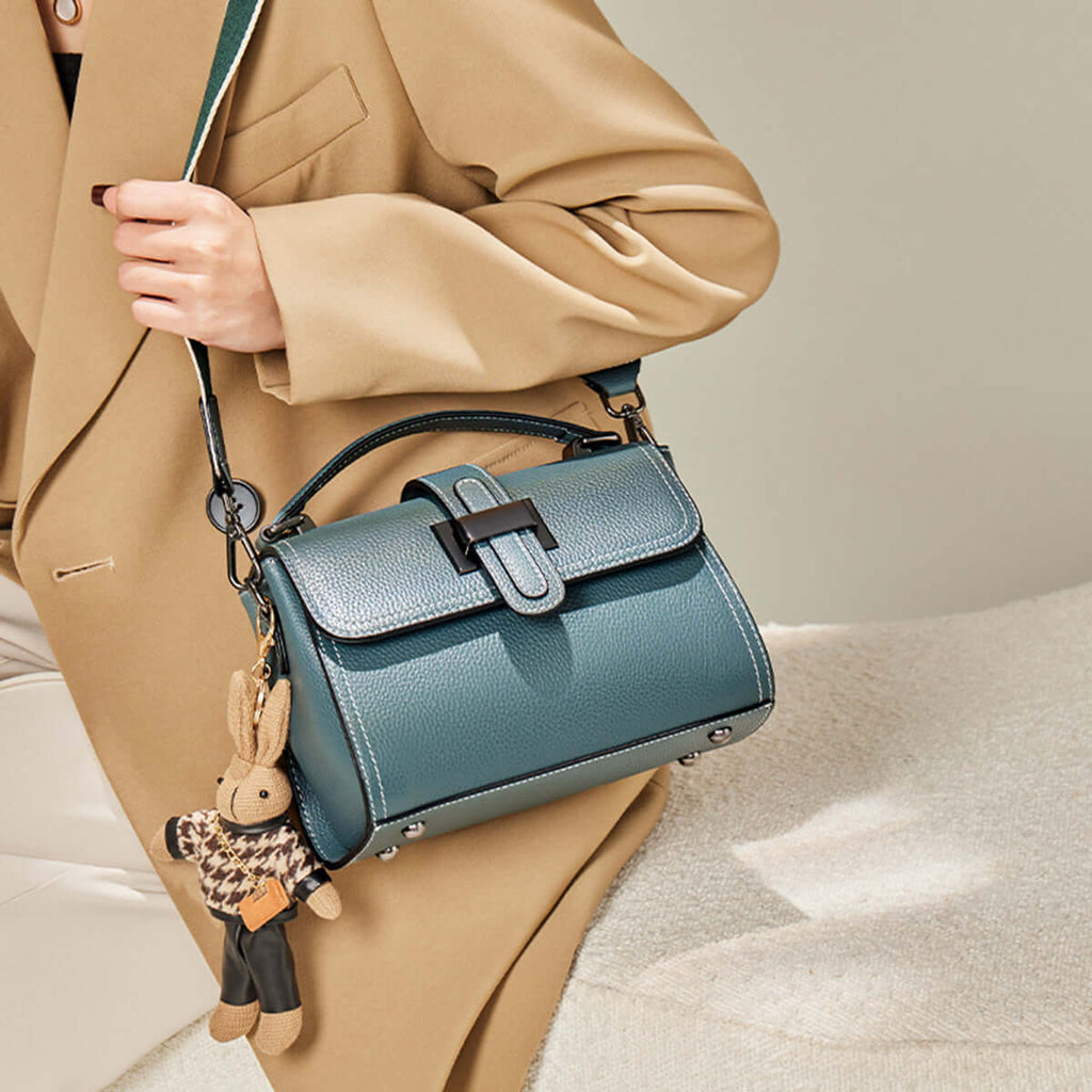 Blaue Satchel Tasche - Giovanni Battaglia