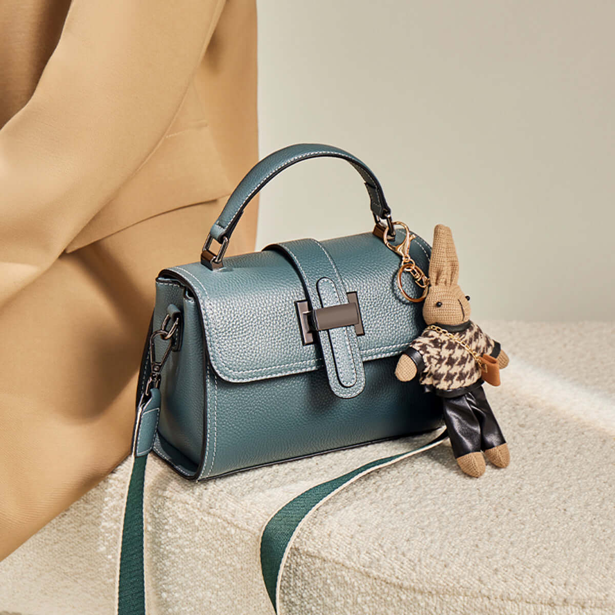 Blaue Satchel Tasche - Giovanni Battaglia