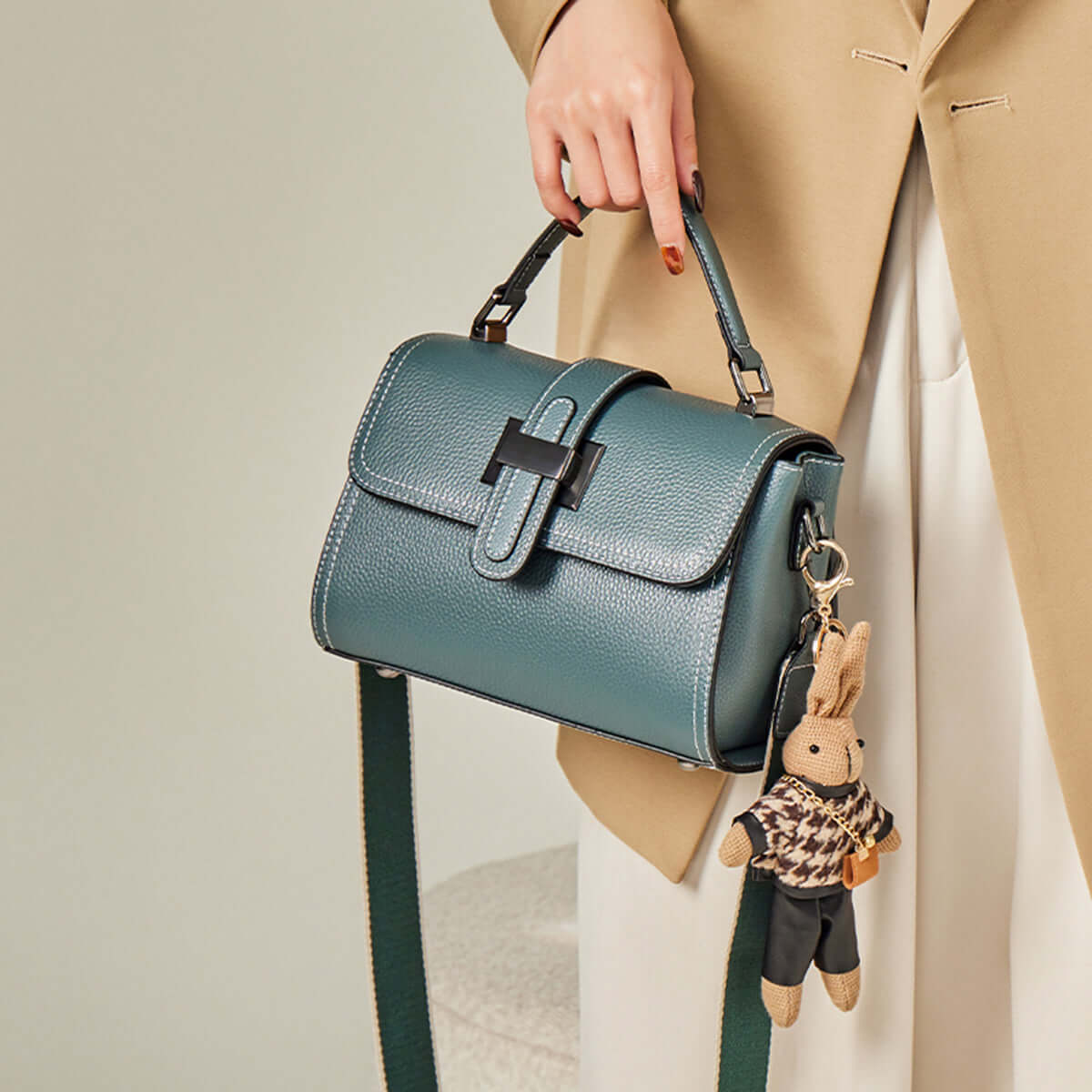 Blaue Satchel Tasche - Giovanni Battaglia