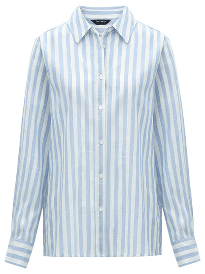 Blue & White Striped Shirt Cocobella