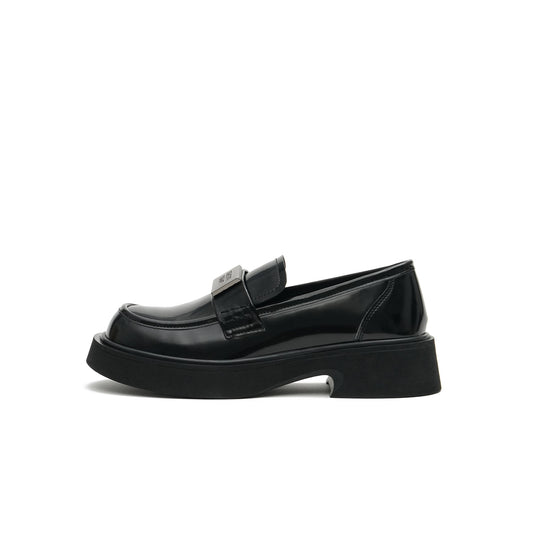 British Style Glossy Leather Loafers Masoomake