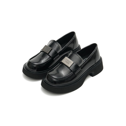 British Style Glossy Leather Loafers Masoomake