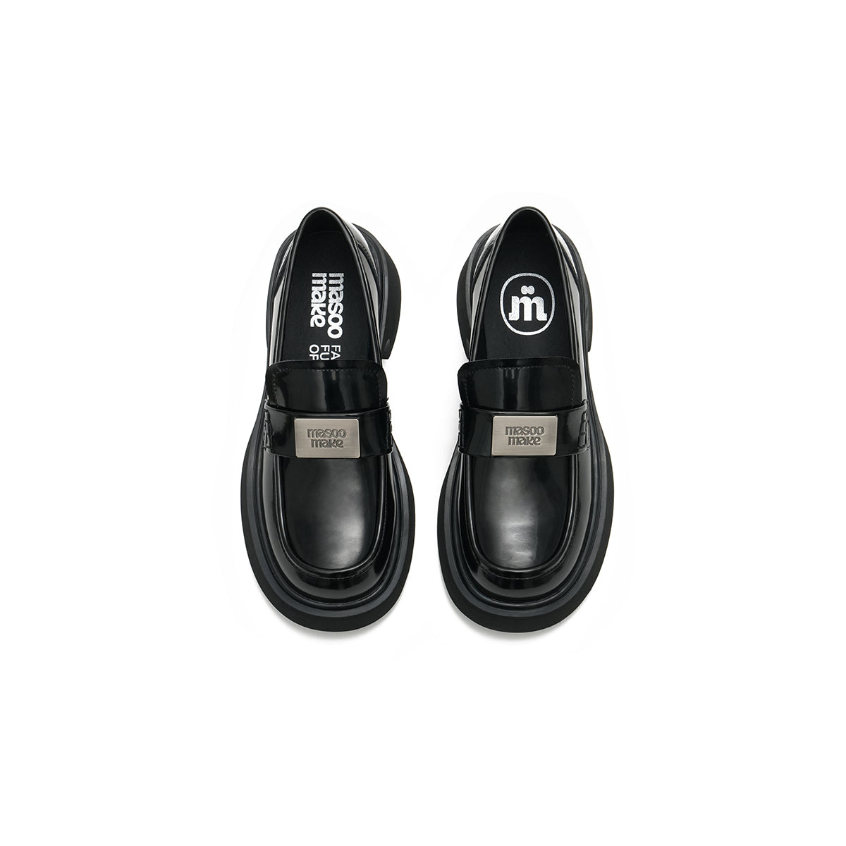 British Style Glossy Leather Loafers Masoomake