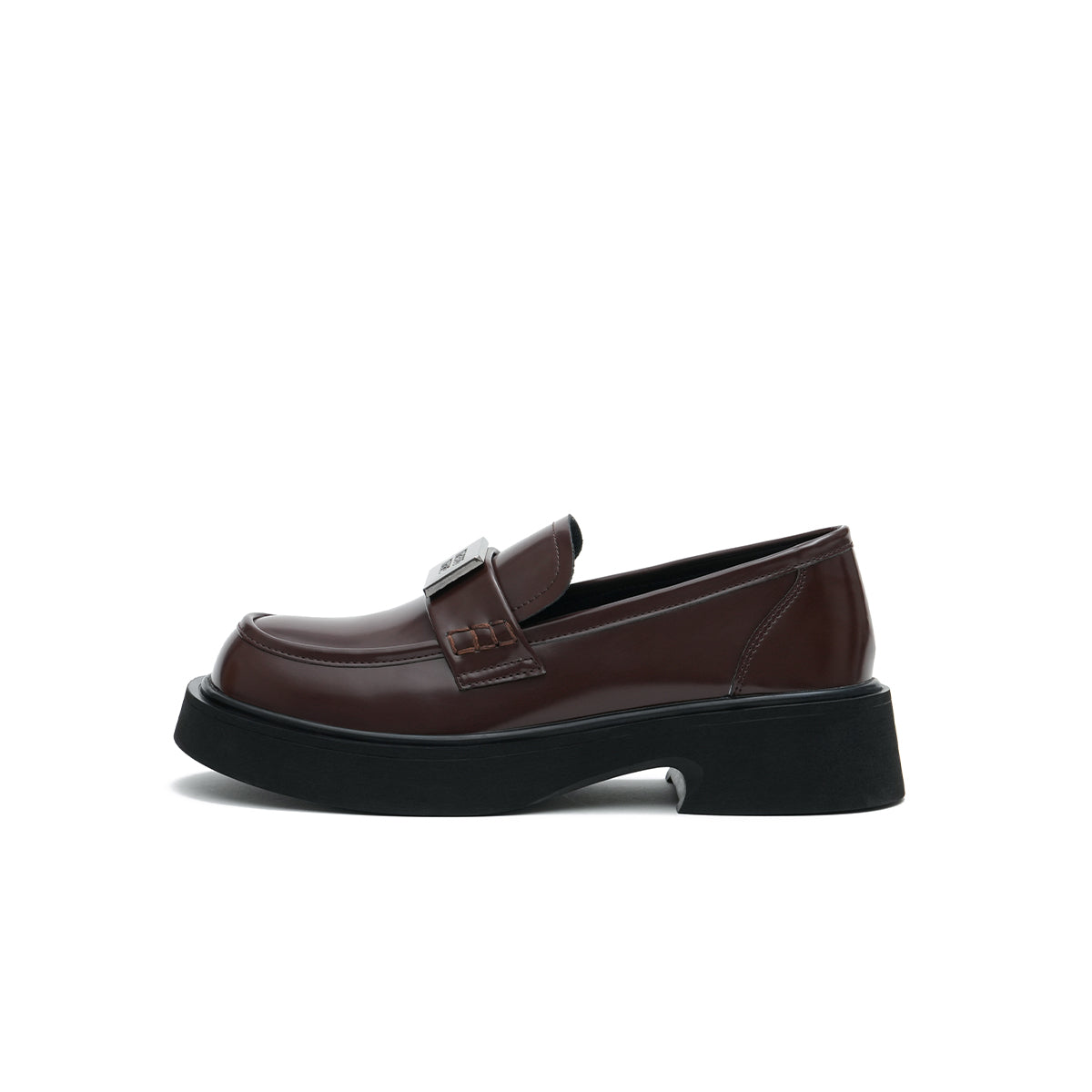 British Style Glossy Leather Loafers Masoomake