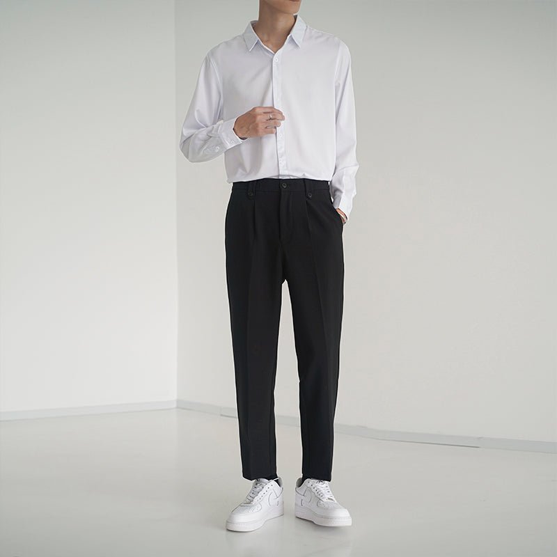 Business Casual Loose Fit Pants - Giovanni Battaglia