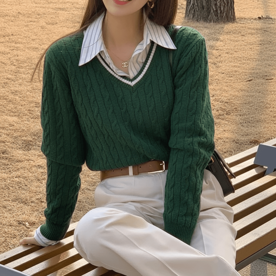 Cable Gestrickter Pullover - Giovanni Battaglia